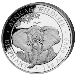 [23134] Somalia Elephant 1kg Silvercoin 2021 (margin scheme)